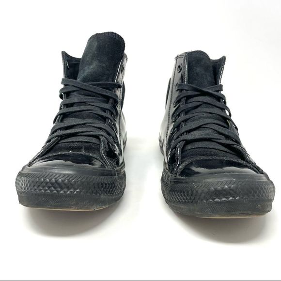 Converse Black patent leather Chuck Taylor High Tops Size 8/39 - Picture 4 of 8